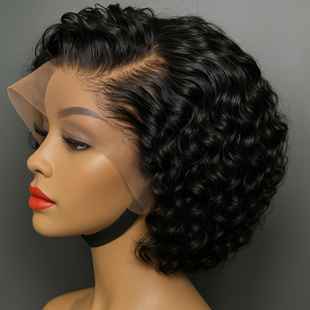 Perruque petite tete frise